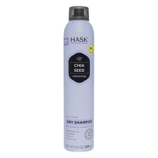 HASK Chia Seed Volumizing Dry Shampoo – Oil Absorption, Volume & Bounce, No Sulfates or Parabens, Cruelty-Free – 8.1 oz