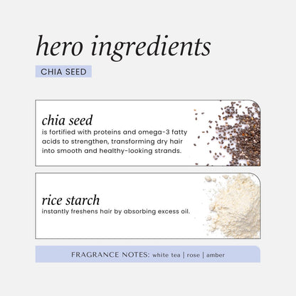 HASK Chia Seed Volumizing Dry Shampoo – Oil Absorption, Volume & Bounce, No Sulfates or Parabens, Cruelty-Free – 8.1 oz