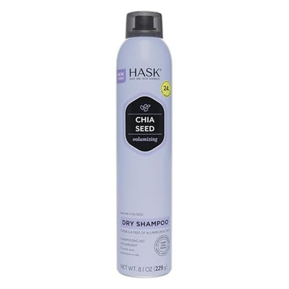 HASK Chia Seed Volumizing Dry Shampoo – Oil Absorption, Volume & Bounce, No Sulfates or Parabens, Cruelty-Free – 8.1 oz