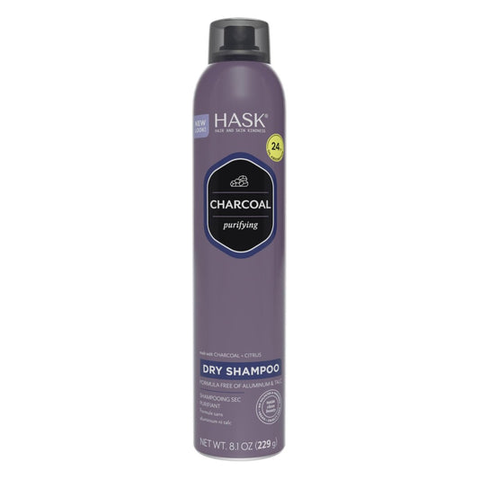 HASK Charcoal Purifying Dry Shampoo – Oil Absorption & Detox, No Sulfates or Parabens, Cruelty-Free, 8.1 oz
