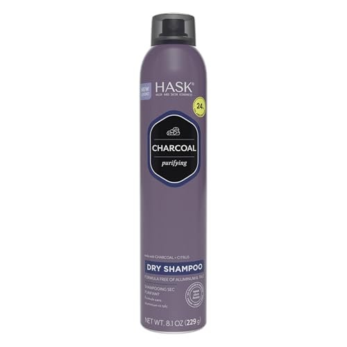 HASK Charcoal Purifying Dry Shampoo – Oil Absorption & Detox, No Sulfates or Parabens, Cruelty-Free, 8.1 oz - görsel 2