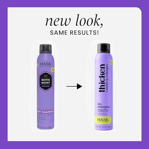 HASK Biotin Boost Thickening Dry Shampoo – Absorbs Oil, Adds Volume & Lift, Strengthens Strands, No Sulfates or Parabens, Cruelty-Free – 8.1 oz - görsel 4