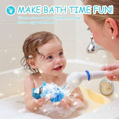 Kids Loofah & Bath Sponge, 2 Pack Dinosaur & Shark Mesh Pouf for Toddlers – Gentle Baby Body Scrubber for Bath Time, Boys & Girls - görsel 4