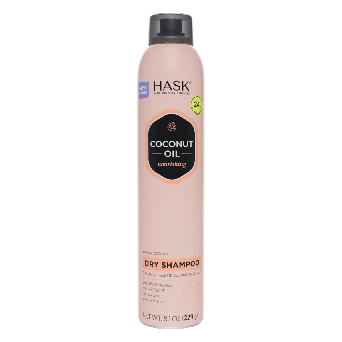 HASK Coconut Oil Nourishing Dry Shampoo – Oil Absorption, Volume & Texture, Sulfate & Paraben Free, Cruelty-Free – 8.1 oz - görsel 1