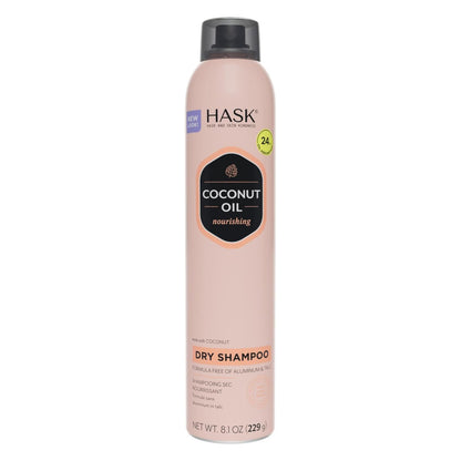 HASK Coconut Oil Nourishing Dry Shampoo – Oil Absorption, Volume & Texture, Sulfate & Paraben Free, Cruelty-Free – 8.1 oz