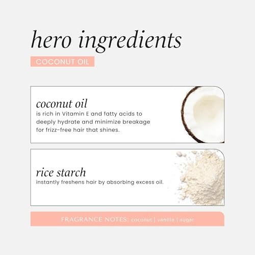 HASK Coconut Oil Nourishing Dry Shampoo – Oil Absorption, Volume & Texture, Sulfate & Paraben Free, Cruelty-Free – 8.1 oz - görsel 10