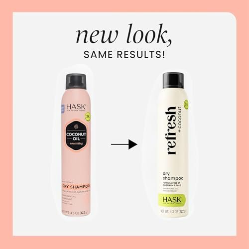 HASK Coconut Oil Nourishing Dry Shampoo – Oil Absorption, Volume & Texture, Sulfate & Paraben Free, Cruelty-Free – 8.1 oz - görsel 4