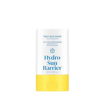 THE FACE SHOP Hydro Sun Barrier SPF 45 Daily Facial Sunscreen & Moisturizer for Oily Skin, No White Cast, 1.69 Fl Oz Avelisse
