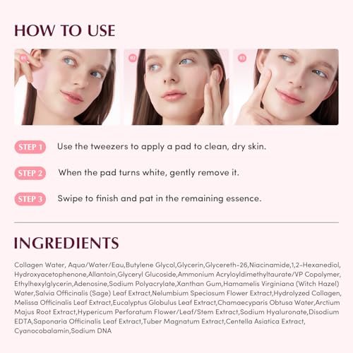 EQQUALBERRY Collagen Pore-Tight Up Gel Toner Pads – Korean Pore-Tightening Jelly Pad with Deep Absorption Collagen, Hydrating & Firming Formula, 4.73 FL.OZ. (140ml) / 60 Pads - görsel 18