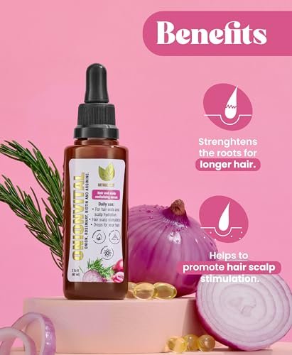 Natural Sant Onionvital Hair Serum – Onion, Rosemary, Biotin & Arginine Hydrating Scalp & Hair Serum, 60ml