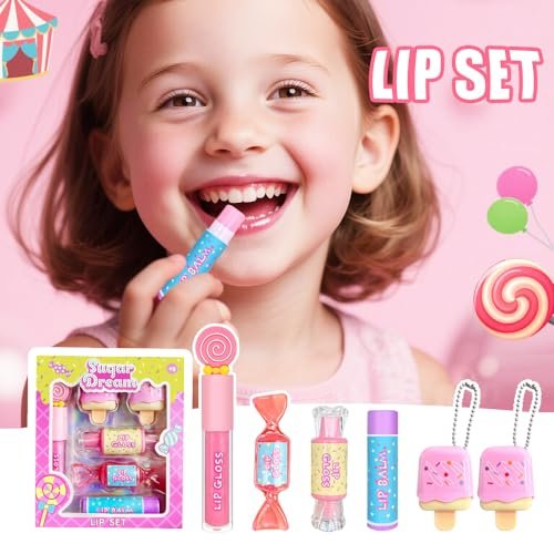 M&U MAKE YOU UP MU 6pc Candy Sweet Lip Gloss Set for Kids - Fun, Non-Toxic Lip Balms & Glosses, Girls Birthday Gift, Party Favors - görsel 6