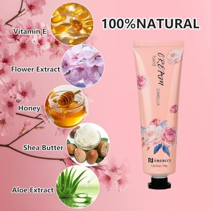 RMancipate Vegan Friendly Hand Cream Set – 5 x 30ml Tubes for Dry, Cracked Hands – Daily Moisturising Lotion Gift Set for Women