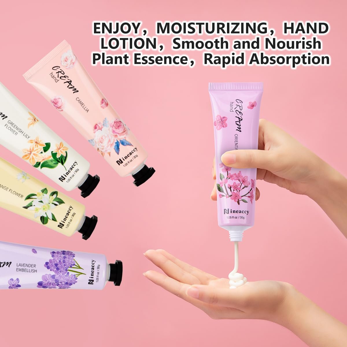 RMancipate Vegan Friendly Hand Cream Set – 5 x 30ml Tubes for Dry, Cracked Hands – Daily Moisturising Lotion Gift Set for Women - görsel 11