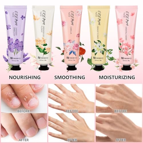 RMancipate Vegan Friendly Hand Cream Set – 5 x 30ml Tubes for Dry, Cracked Hands – Daily Moisturising Lotion Gift Set for Women - görsel 10
