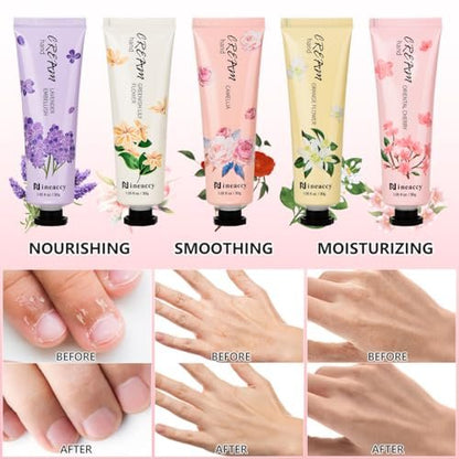RMancipate Vegan Friendly Hand Cream Set – 5 x 30ml Tubes for Dry, Cracked Hands – Daily Moisturising Lotion Gift Set for Women