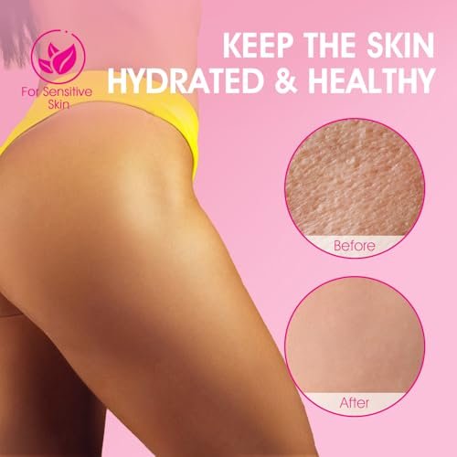 Bikini Area Exfoliator with 10% AHA+BHA & Turmeric - Ingrown Hair & Razor Bump Treatment for Bikini Underarm Area, Moisturizing Body Scrub with Walnut Shell Powder - görsel 10