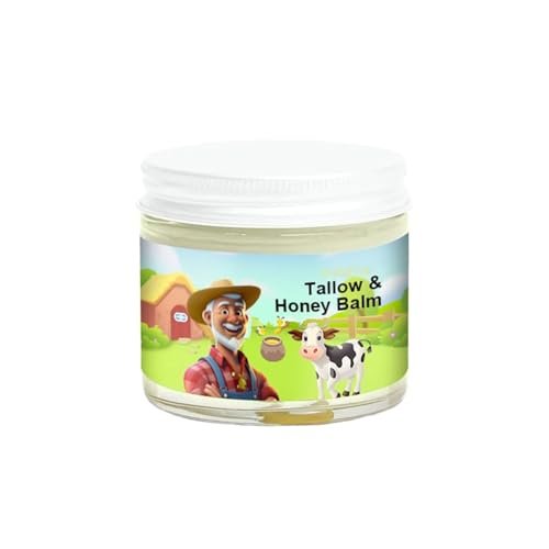SVPMECN Tallow and Honey Balm – Grass-Fed Beef Tallow Face Moisturizer with Raw Wild Honey, All-Natural Handmade Moisturizer for Smooth, Hydrated Skin - görsel 2