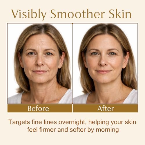 Retinol Night Cream for Face | Anti Aging & Wrinkle Cream with Hyaluronic Acid, Collagen & Vitamin C | Night Moisturizer for Deep Wrinkles, Dry & Aging Skin | 1.7 oz - görsel 8