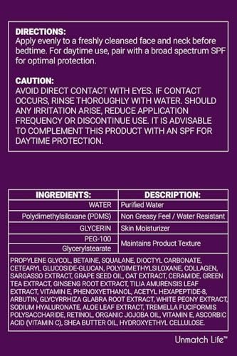 Retinol Night Cream for Face | Anti Aging & Wrinkle Cream with Hyaluronic Acid, Collagen & Vitamin C | Night Moisturizer for Deep Wrinkles, Dry & Aging Skin | 1.7 oz - görsel 14