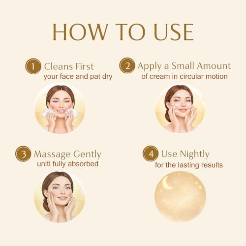 Retinol Night Cream for Face | Anti Aging & Wrinkle Cream with Hyaluronic Acid, Collagen & Vitamin C | Night Moisturizer for Deep Wrinkles, Dry & Aging Skin | 1.7 oz - görsel 4