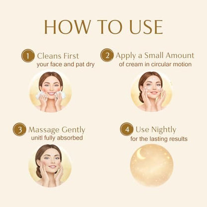 Retinol Night Cream for Face | Anti Aging & Wrinkle Cream with Hyaluronic Acid, Collagen & Vitamin C | Night Moisturizer for Deep Wrinkles, Dry & Aging Skin | 1.7 oz