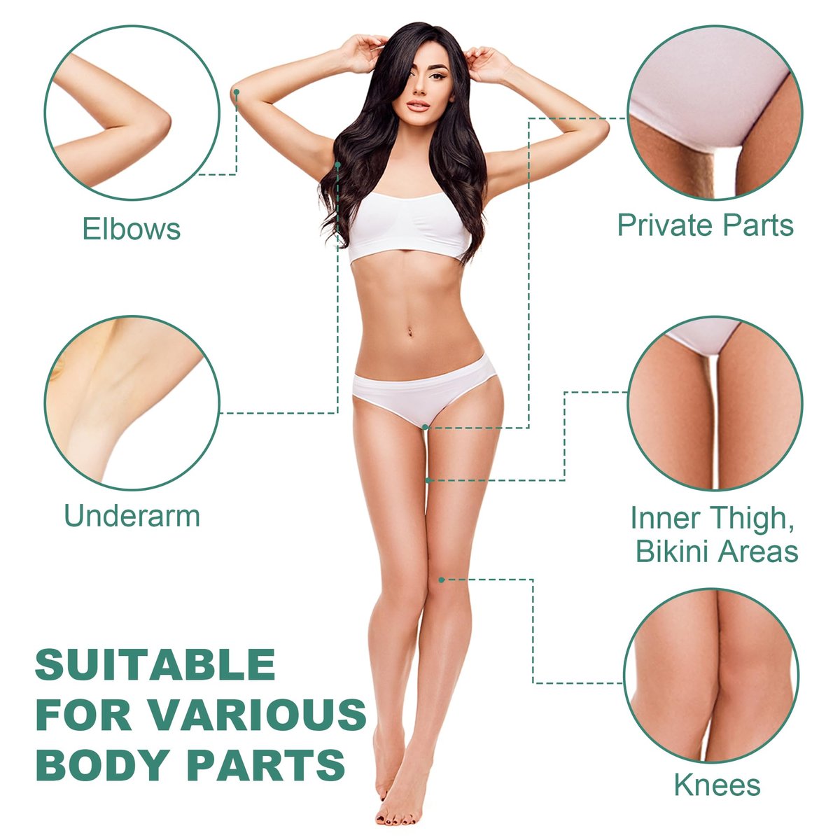 Intimate Areas Skin Lightening Cream for Private Parts, Underarm, Bikini Area, Inner Thighs, Knees, Elbows – Gentle Bleaching & Whitening Cream for Body Avelisse