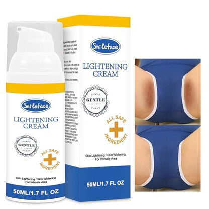 Intimate Areas Skin Lightening Cream for Private Parts, Underarm, Bikini Area, Inner Thighs, Knees, Elbows – Gentle Bleaching & Whitening Cream for Body Avelisse