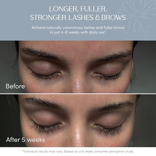 NUNA Eyelash Growth Support Serum 6ml – Lash & Brow Enhancing Serum with Biotin & Korean Multi Peptide – Promotes Fuller, Longer Lashes – 6 Month Supply Avelisse