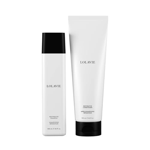 LolaVie Restorative Shampoo & Conditioner Set - 8.5 oz Each - Repairs Damage, Reduces Frizz, Color Safe for All Hair Types Avelisse