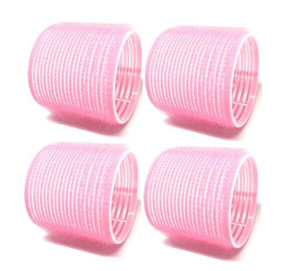X-Large Self-Stick Hair Grip Curlers Rollers – 4 Pack (Purple)