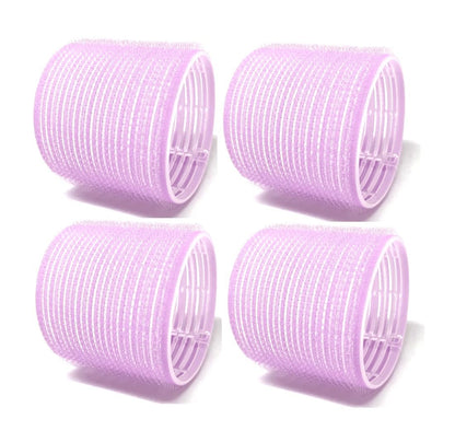 X-Large Self-Stick Hair Grip Curlers Rollers – 4 Pack (Purple)