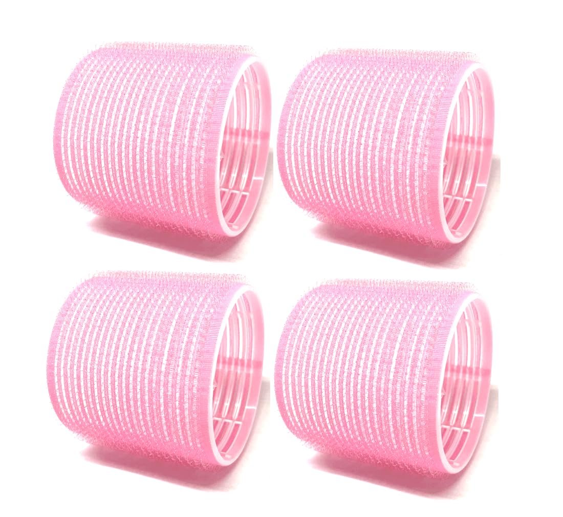 X-Large Self-Stick Hair Grip Curlers Rollers – 4 Pack (Purple) - görsel 3