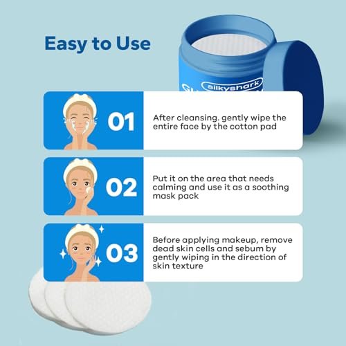 SilkyShark Glycolic Acid 20% Resurfacing Pads (60 Count) - Ultra Pure Glycolic Acid + Salicylic Acid Exfoliating Peel Pads for Face & Body with Vitamins B, C & E - görsel 12