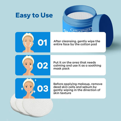 SilkyShark Glycolic Acid 20% Resurfacing Pads (60 Count) - Ultra Pure Glycolic Acid + Salicylic Acid Exfoliating Peel Pads for Face & Body with Vitamins B, C & E