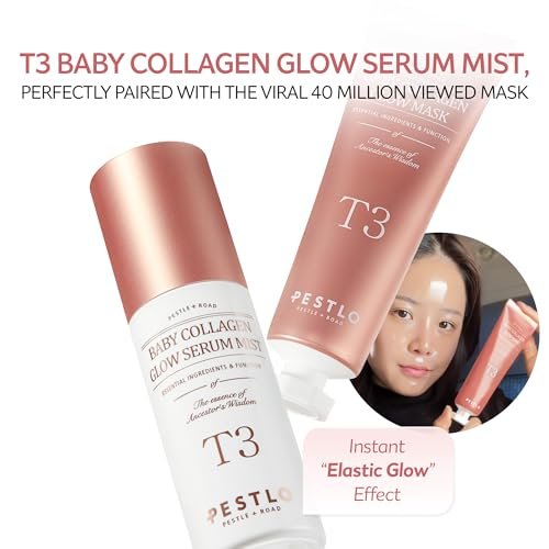 PESTLO T3 Baby Collagen Glow Serum Mist Spray for Korean Glass Skin - 75.4% Reallagen/T3 Vegan Collagen, PDRN, Phyto-Amino Acid Complex, Voluform for Elasticity, Radiance & Firmness, 1.69 Fl Oz (50ml) - görsel 4