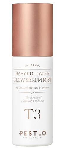 PESTLO T3 Baby Collagen Glow Serum Mist Spray for Korean Glass Skin - 75.4% Reallagen/T3 Vegan Collagen, PDRN, Phyto-Amino Acid Complex, Voluform for Elasticity, Radiance & Firmness, 1.69 Fl Oz (50ml)