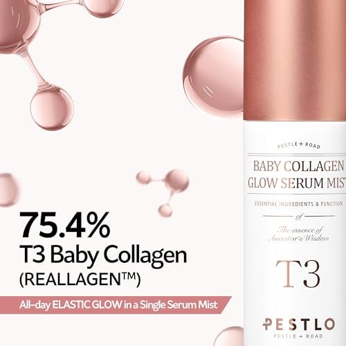 PESTLO T3 Baby Collagen Glow Serum Mist Spray for Korean Glass Skin - 75.4% Reallagen/T3 Vegan Collagen, PDRN, Phyto-Amino Acid Complex, Voluform for Elasticity, Radiance & Firmness, 1.69 Fl Oz (50ml) - görsel 10