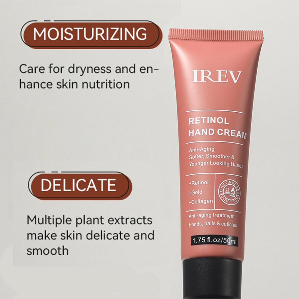 Retinol Hand Cream Firming Anti-Aging Hand Lotion with Collagen, Retinol Moisturizer for Aging & Dry Cracked Hands, Care & Protects Skin, Nails & Cuticles - görsel 7
