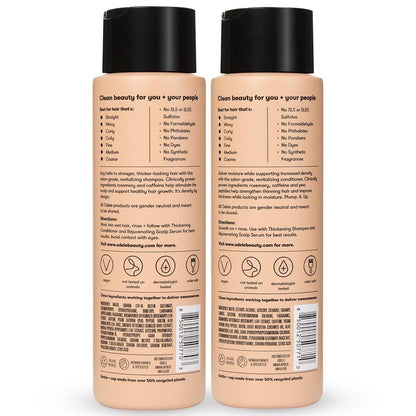 Odele Hair Thickening Shampoo and Conditioner Set – Increase Density & Strength for Straight or Wavy Hair – 13 Fl Oz Each (Pack of 2) Avelisse