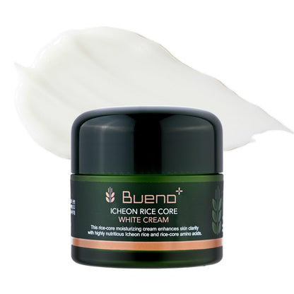 Bueno+ Icheon Rice Core Cream - Hydrating & Soothing Facial Moisturizer with Icheon Rice Amino Acids, Long-Lasting Moisture, Korean Skin Care, 2.82 fl.oz (80g)