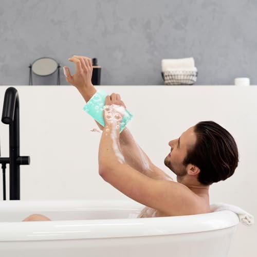 2 Pack Soap Savers for Bar Soap - Exfoliating Net Mesh Shower Holder, Foaming Bag for Bath and Shower (2 Colors, 5.5 x 3.5 In) - görsel 14