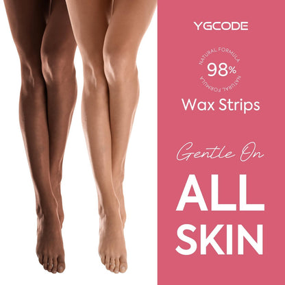 YGCODE Wax Strips for Hair Removal – 60 Counts: 40 Body & 20 Facial Wax Strips for Face, Arms, Legs, Underarms, Ready-to-Use Avelisse