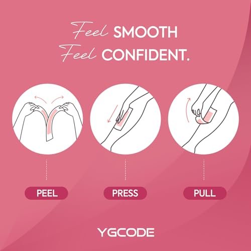 YGCODE Wax Strips for Hair Removal – 60 Counts: 40 Body & 20 Facial Wax Strips for Face, Arms, Legs, Underarms, Ready-to-Use Avelisse