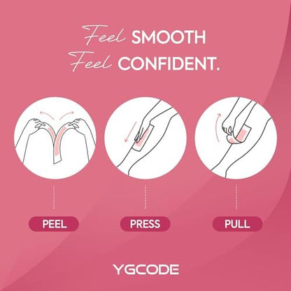 YGCODE Wax Strips for Hair Removal – 60 Counts: 40 Body & 20 Facial Wax Strips for Face, Arms, Legs, Underarms, Ready-to-Use Avelisse