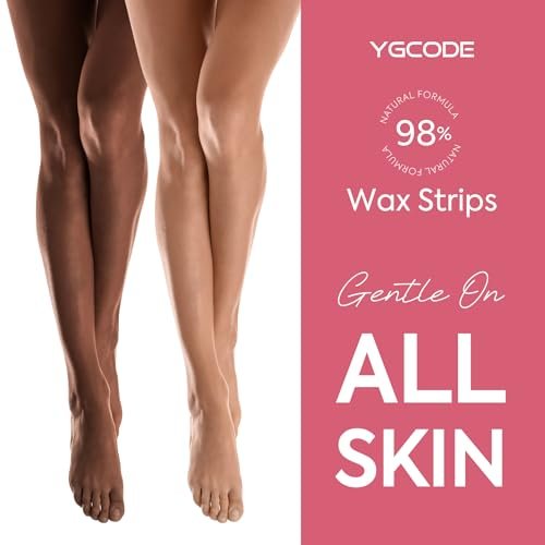 YGCODE Wax Strips for Hair Removal – 60 Counts: 40 Body & 20 Facial Wax Strips for Face, Arms, Legs, Underarms, Ready-to-Use Avelisse