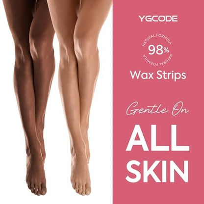 YGCODE Wax Strips for Hair Removal – 60 Counts: 40 Body & 20 Facial Wax Strips for Face, Arms, Legs, Underarms, Ready-to-Use Avelisse