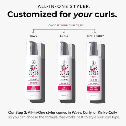 Love Ur Curls® All-in-One Curl Cream Styler & Irish Sea Moss Hair Gel Bundle - Define, Hydrate & Style Curly Hair with Shea Butter, Medium Hold Curl Styling Gel to Reduce Frizz (8.25 Fl Oz, Pack of 2) Avelisse