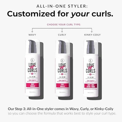 Love Ur Curls® All-in-One Curl Cream Styler & Irish Sea Moss Hair Gel Bundle - Define, Hydrate & Style Curly Hair with Shea Butter, Medium Hold Curl Styling Gel to Reduce Frizz (8.25 Fl Oz, Pack of 2) Avelisse