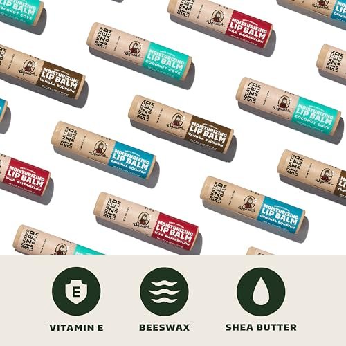 Dr. Squatch Natural Lip Balm for Men – 4-Pack: Original Squatch, Vanilla Bourbon, Coconut Cove, Wild Watermelon – Dry, Chapped Lip Care with Coconut Oil, Shea Butter & Beeswax - görsel 4