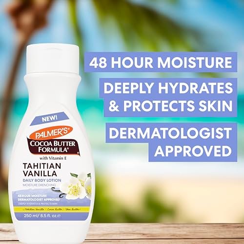 Palmer's Cocoa Butter Formula Tahitian Vanilla Body Lotion, 8.5 oz - Daily Moisturizing Lotion for Dry Skin with Shea Butter & Vitamin E, 48-Hour Deep Moisture - görsel 8